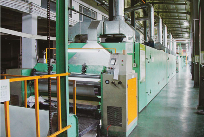 Aqueous ecological synthetic leather production line